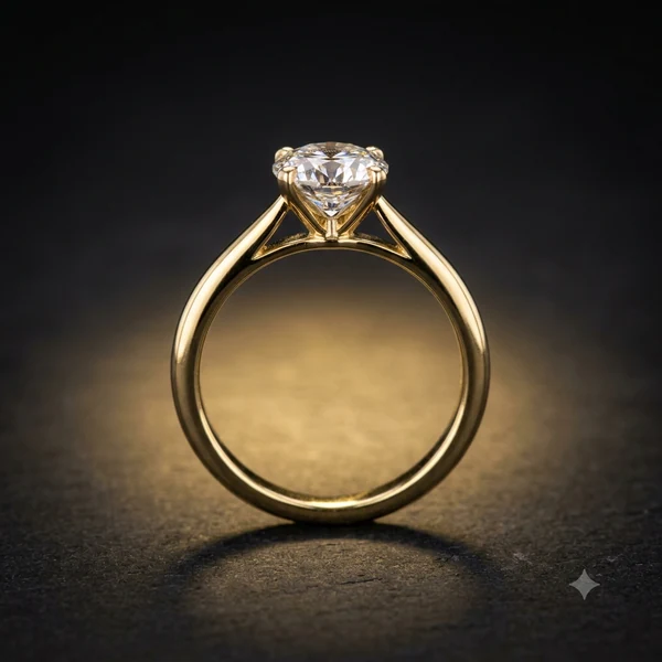 18K 金鑽石單鑽戒
